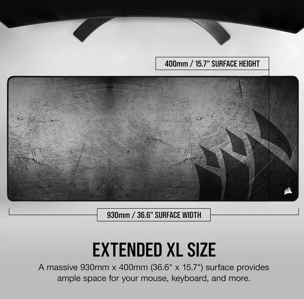 CORSAIR MM350 Pro Premium Spill-Proof Cloth Gaming Mouse Pad - Image 5