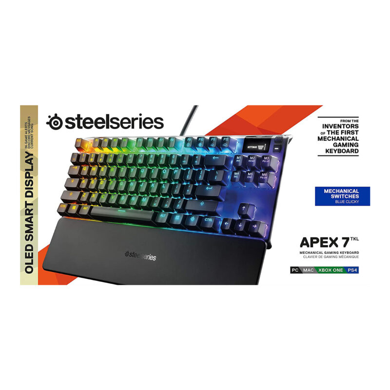 STEELSERIES Apex 7 TKL Compact Mechanical Gaming Keyboard - STEELSERIES QX2 BLUE / RED - Image 9