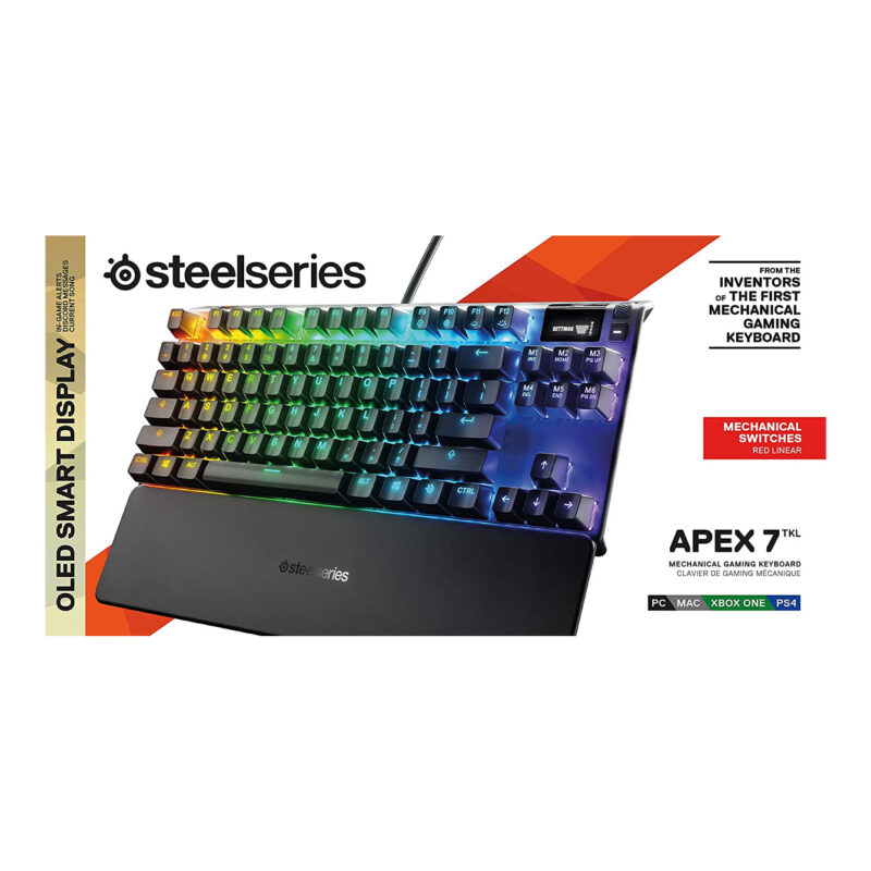 STEELSERIES Apex 7 TKL Compact Mechanical Gaming Keyboard - STEELSERIES QX2 BLUE / RED - Image 10