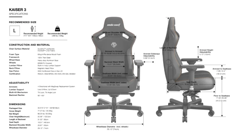 ANDA SEAT Kaiser 3 Series Premium Gaming Chair - Image 11