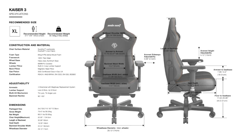 ANDA SEAT Kaiser 3 Series Premium Gaming Chair - Image 10