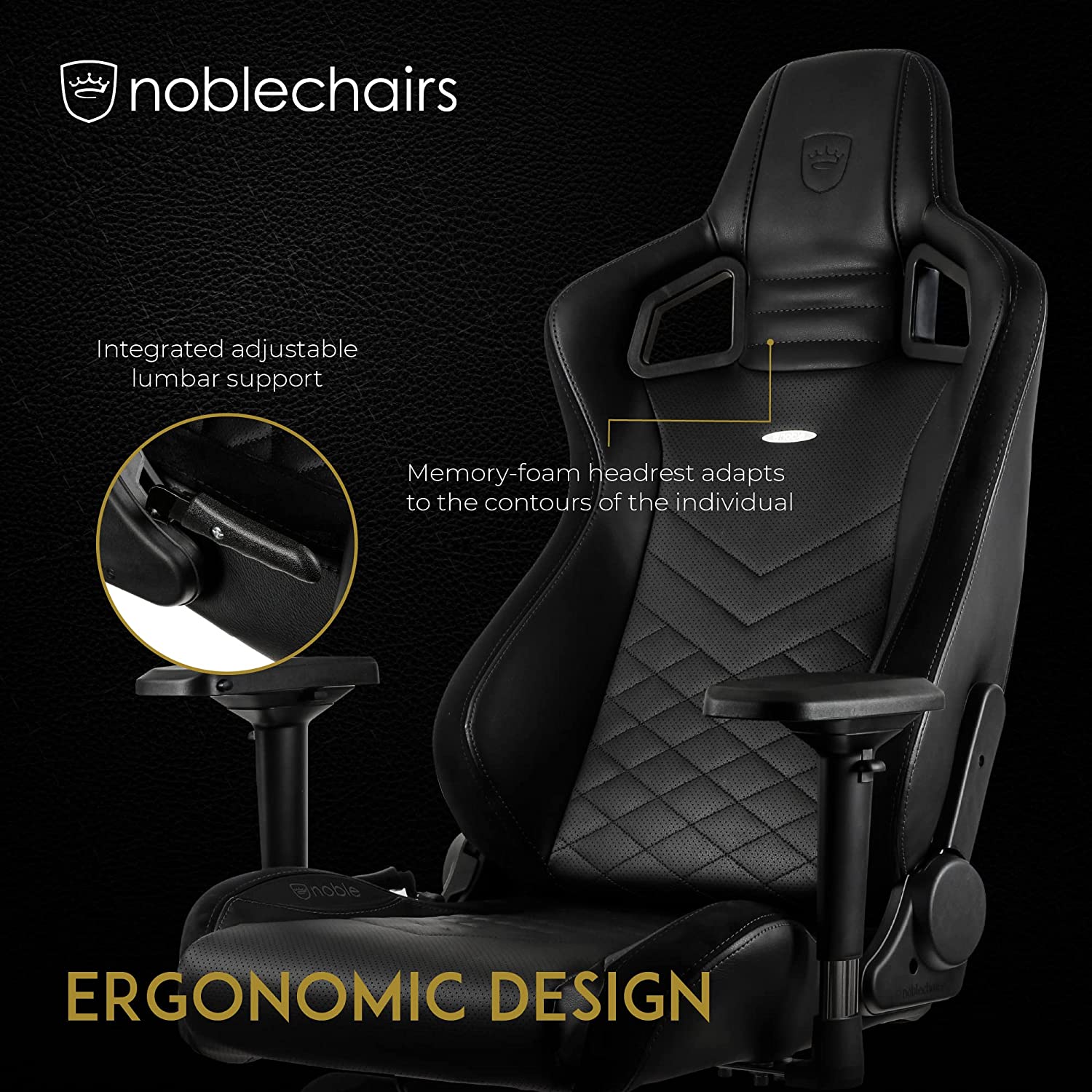 Noble chair best sale epic black gold