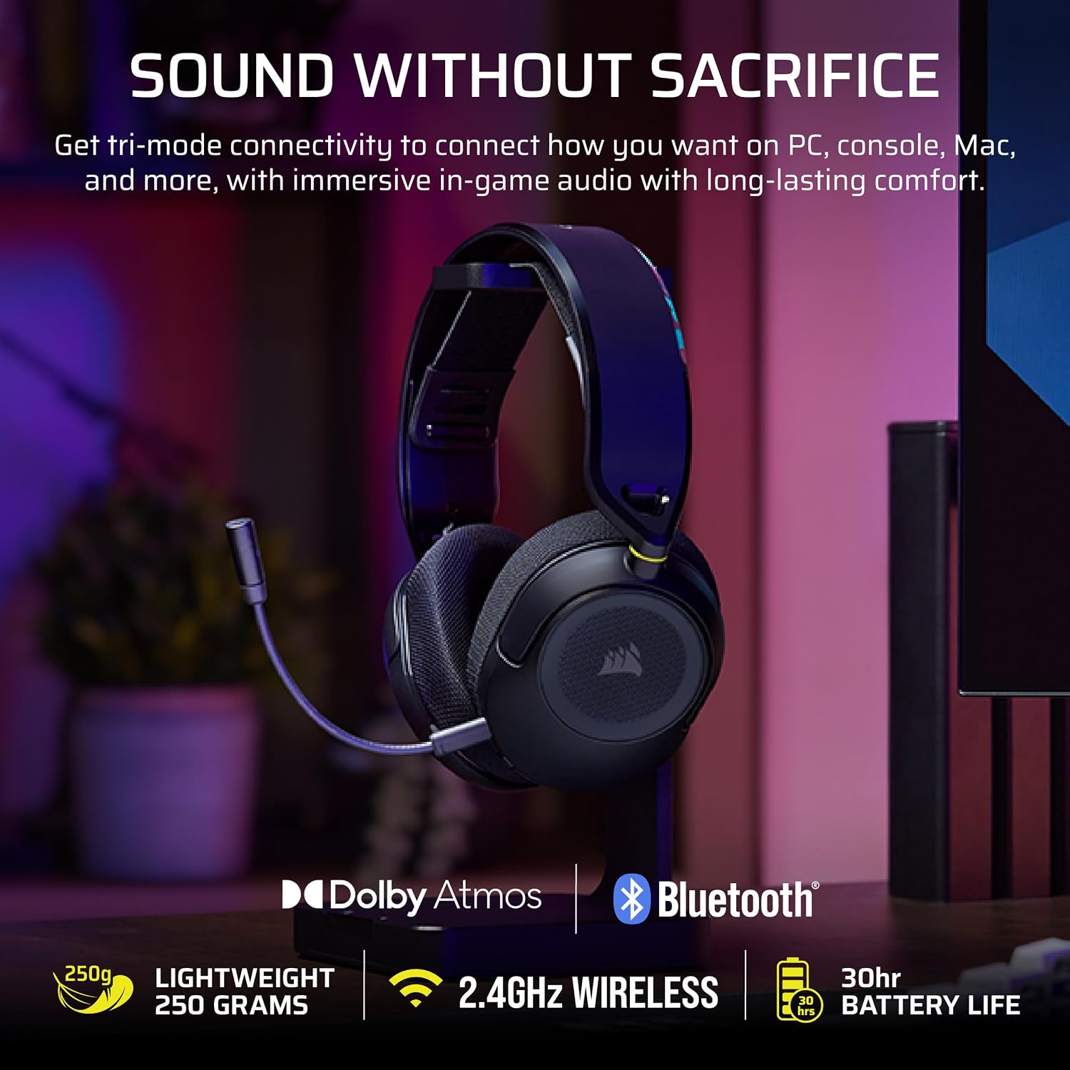 CORSAIR HS35 V3 Wireless Gaming Headset with Dolby Atmos - Image 2