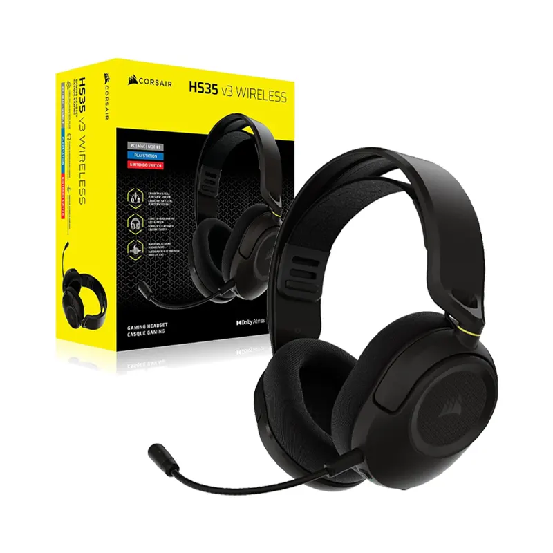 CORSAIR HS35 V3 Wireless Gaming Headset with Dolby Atmos