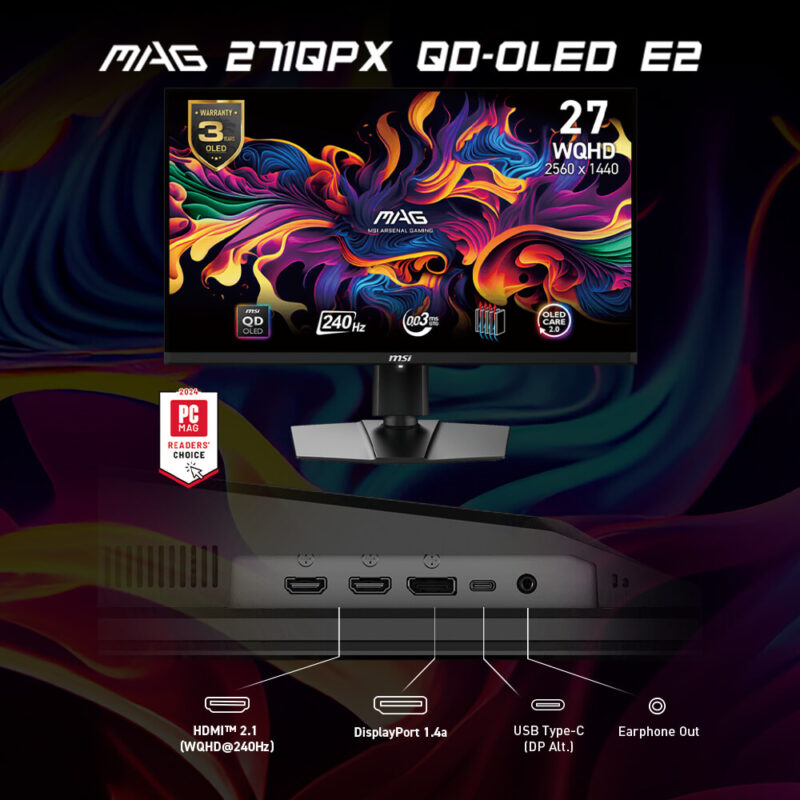 MSI MAG 271QPX QD OLED E2 port