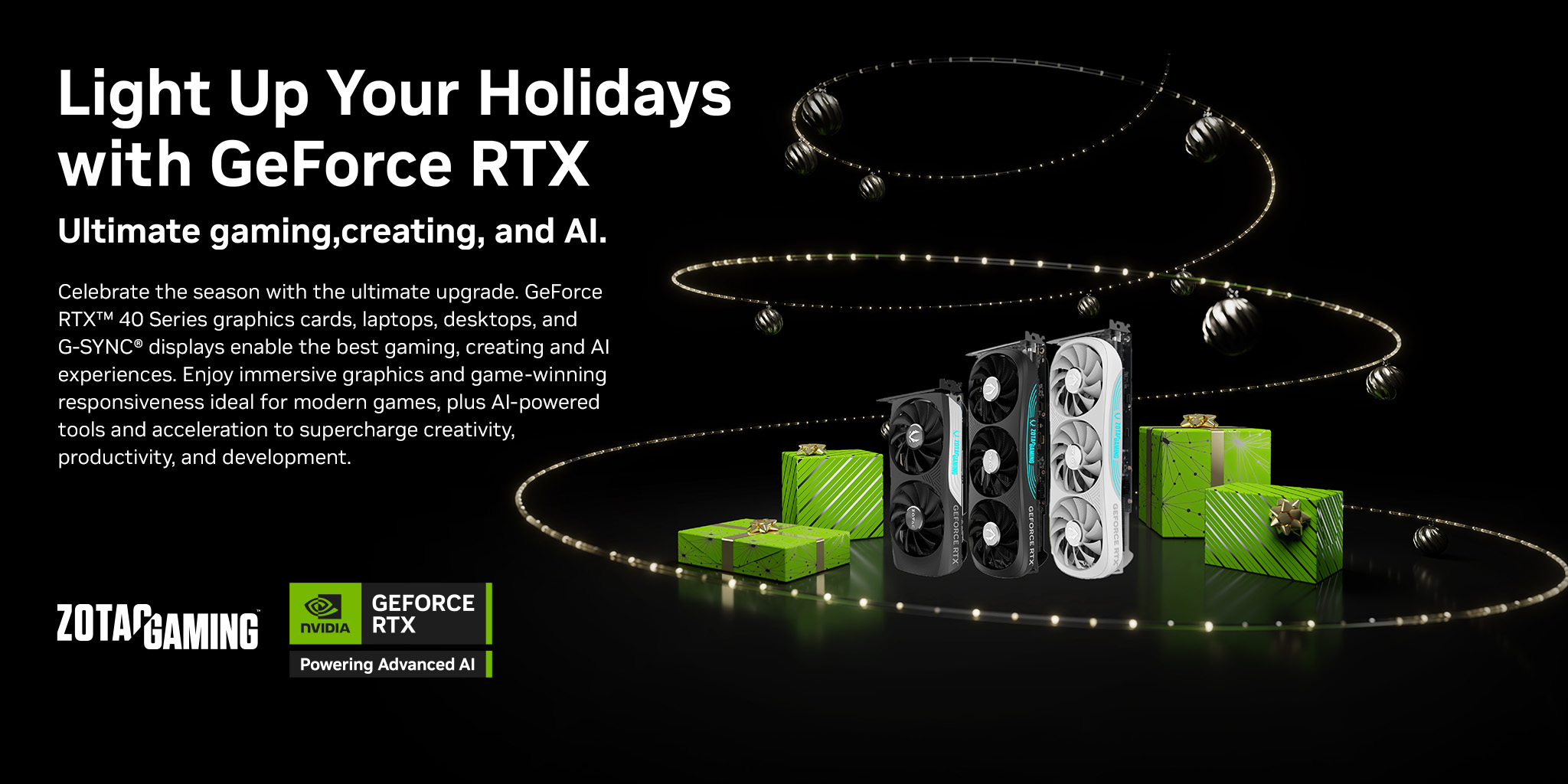 Zotac Holiday Campaign Website Banner