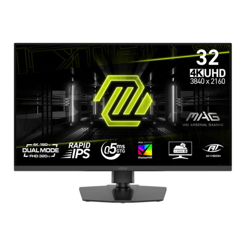 MSI MAG 322URDF E16 Dual Mode Gaming Monitor - 32 inch UHD (3840 x 2160) 160Hz / FHD (1920 x 1080) 320Hz, Rapid IPS, 0.5ms