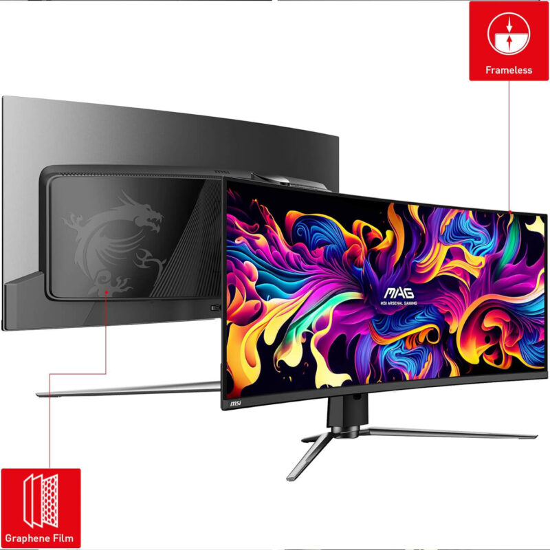 MSI MPG 341CQPX QD-OLED Curved Gaming Monitor - 34 inch (3440 x 1440) UWQHD, QD-OLED, 240Hz, 0.03ms - Image 7