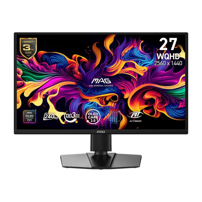MSI MAG 272QP QD-OLED X24 Gaming Monitor – 27 inch WQHD (2560 x 1440), QD-OLED, 240Hz, 0.03ms