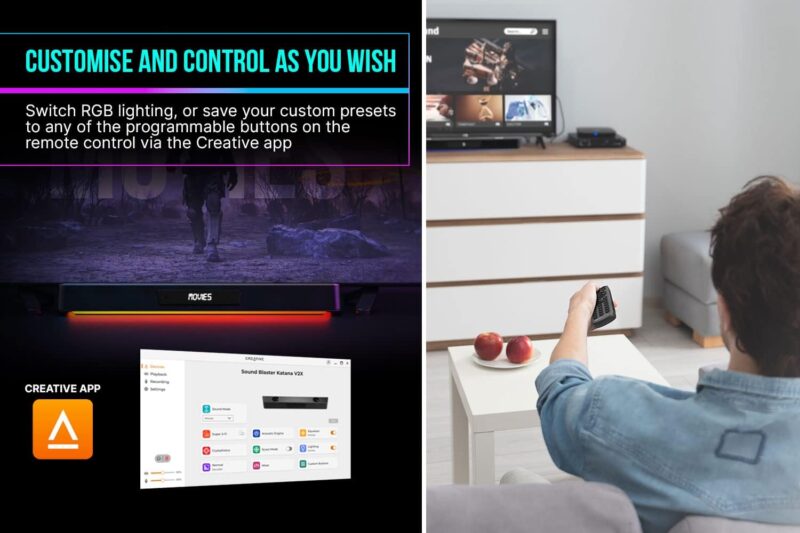 CREATIVE Sound Blaster Katana V2X 5.1 Tri-amplified Multi-channel Super X-Fi Gaming Soundbar - Image 6