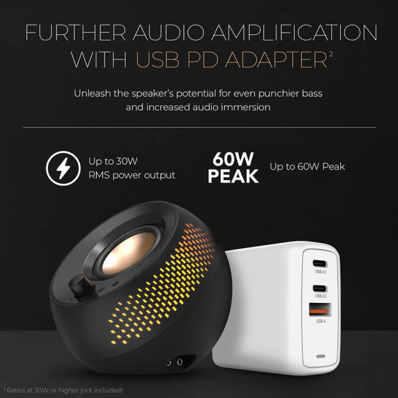 CREATIVE Pebble X Plus 2.1 USB-C RGB Speakers with Subwoofer - Image 5