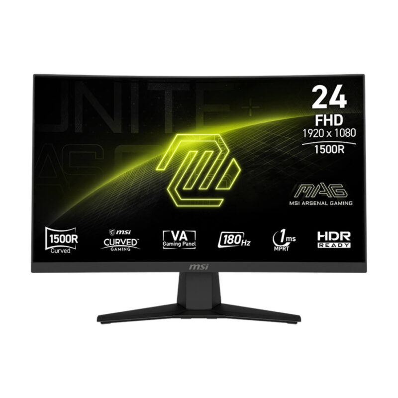MSI MAG 244C Curved Gaming Monitor – 24 inch FHD (1920 x 1080), VA, 180Hz, 1ms