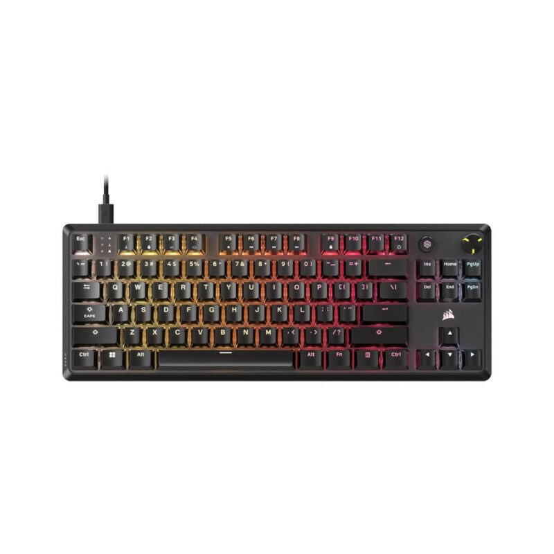 CORSAIR K70 CORE TKL RGB Mechanical Gaming Keyboard - Pre-Lubricated MLX Red Linear Switches