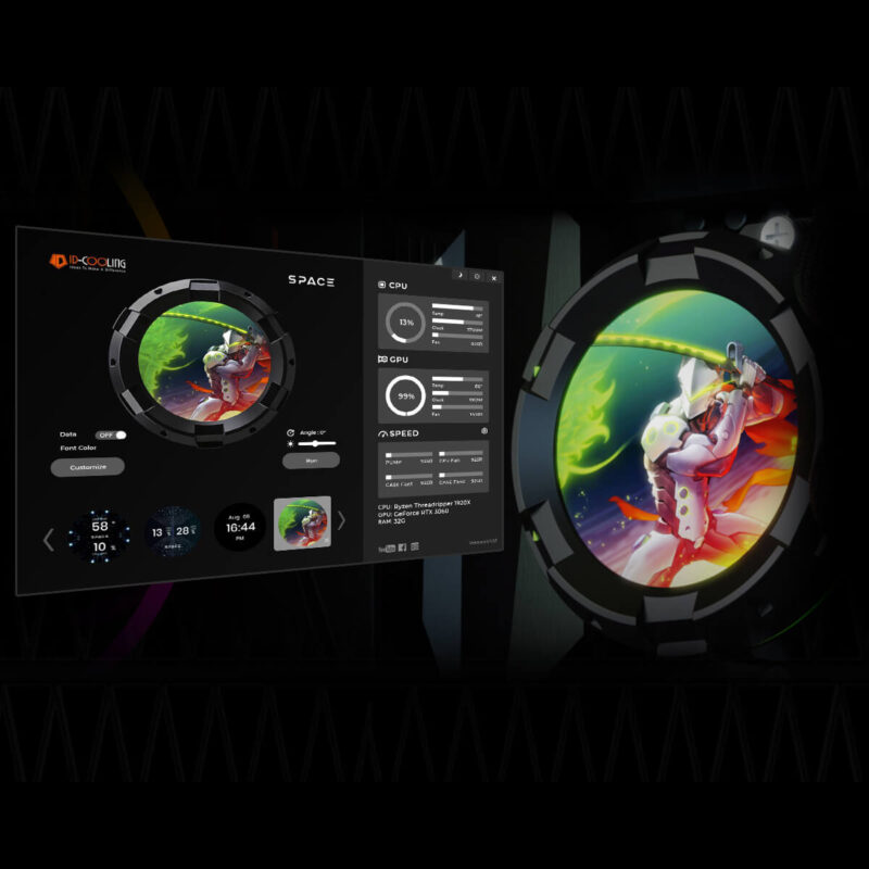 ID-COOLING SPACE SL240 LCD Watercooling Liquid CPU Cooler - Image 13