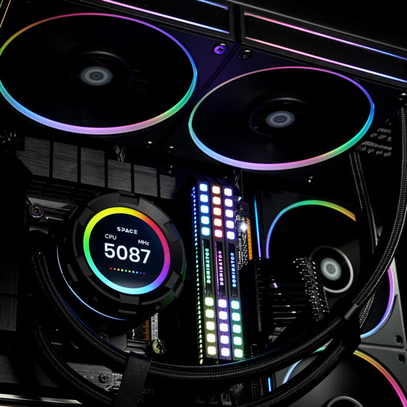 ID-COOLING SPACE SL240 LCD Watercooling Liquid CPU Cooler - Image 12