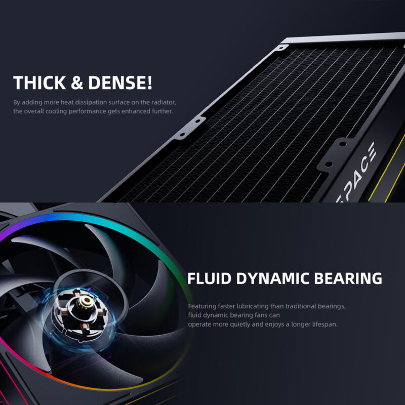 ID-COOLING SPACE SL240 LCD Watercooling Liquid CPU Cooler - Image 9