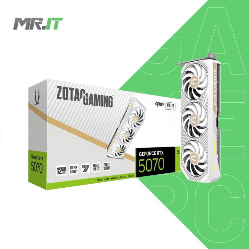 ZOTAC Gaming GeForce RTX 5070 AMP White Edition 12GB GDDR7 GPU