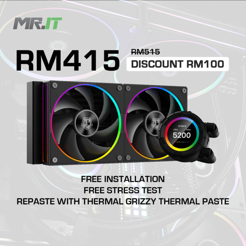 ID-COOLING SPACE SL240 LCD Watercooling Liquid CPU Cooler