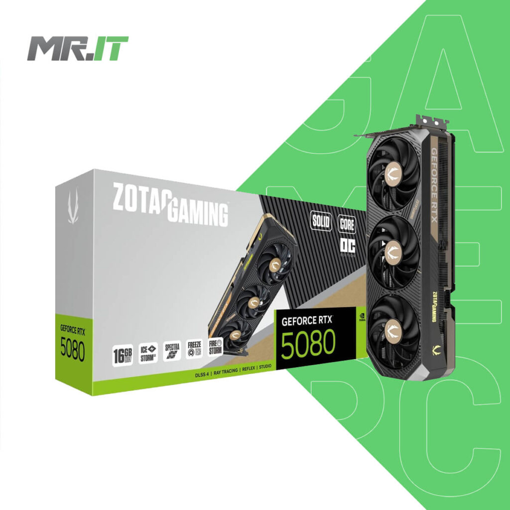 ZOTAC Gaming GeForce RTX 5080 SOLID CORE OC 16GB GDDR7 GPU