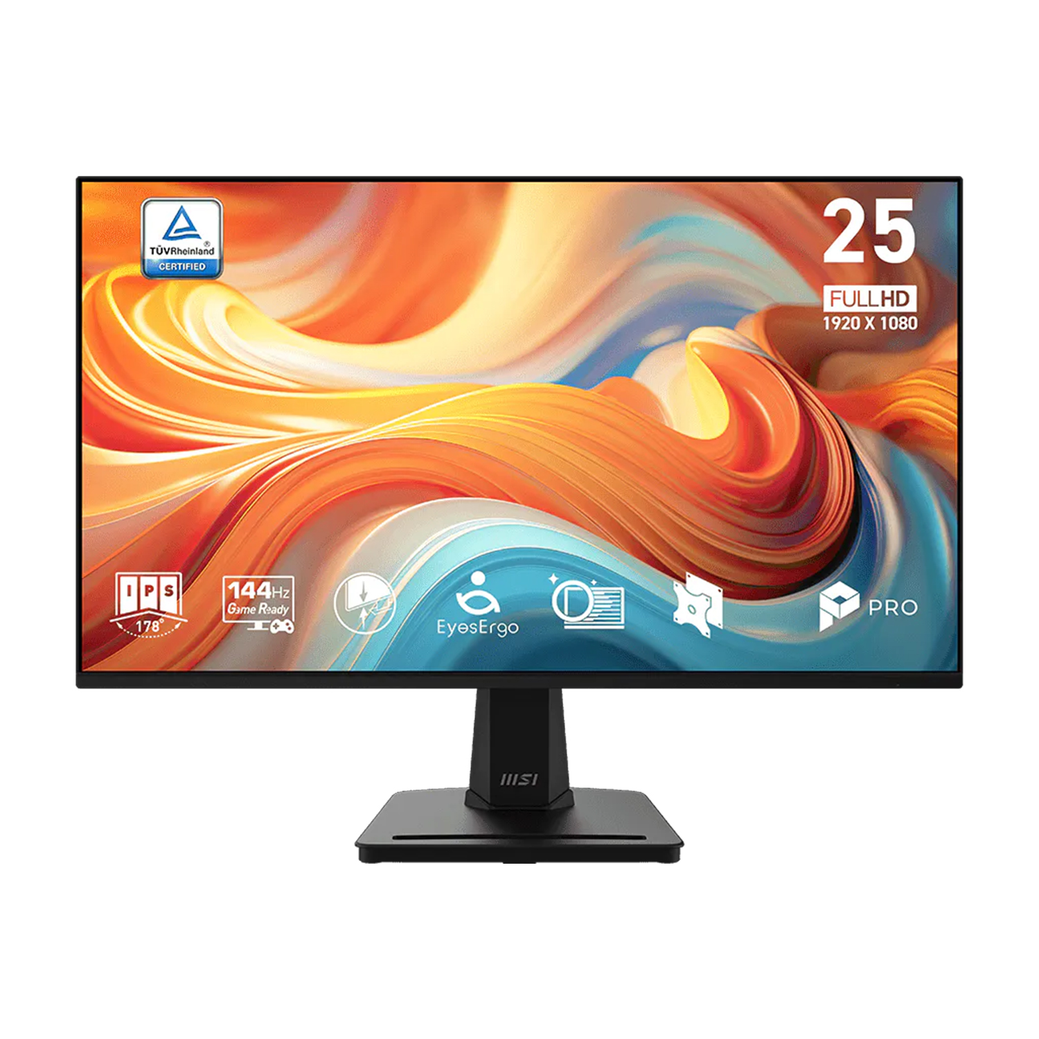 MSI PRO MP251 E14L Monitor - 25 inch FHD (1920 x 1080), IPS, 144Hz, 1ms