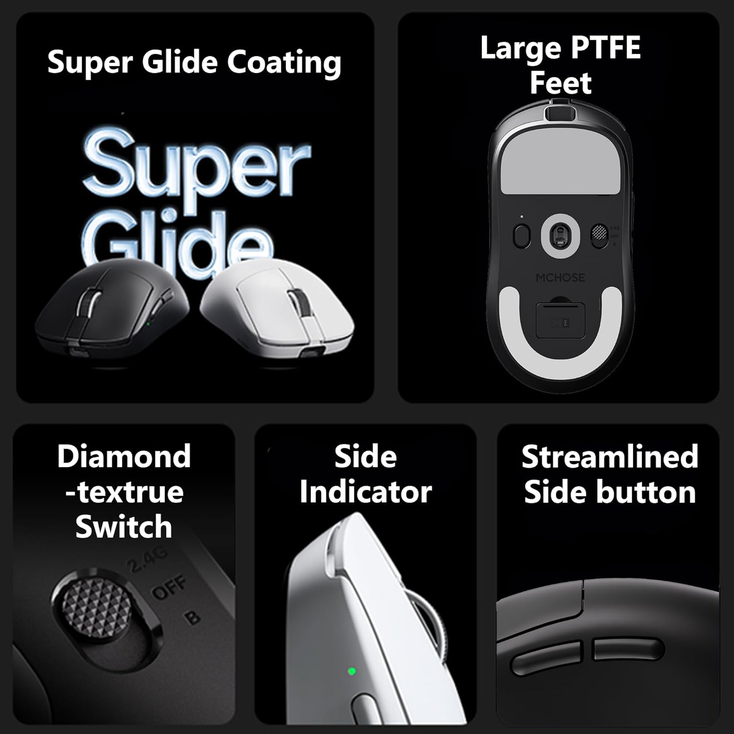 MCHOSE A7 V2 Ultra Wireless Gaming Mouse - Image 8