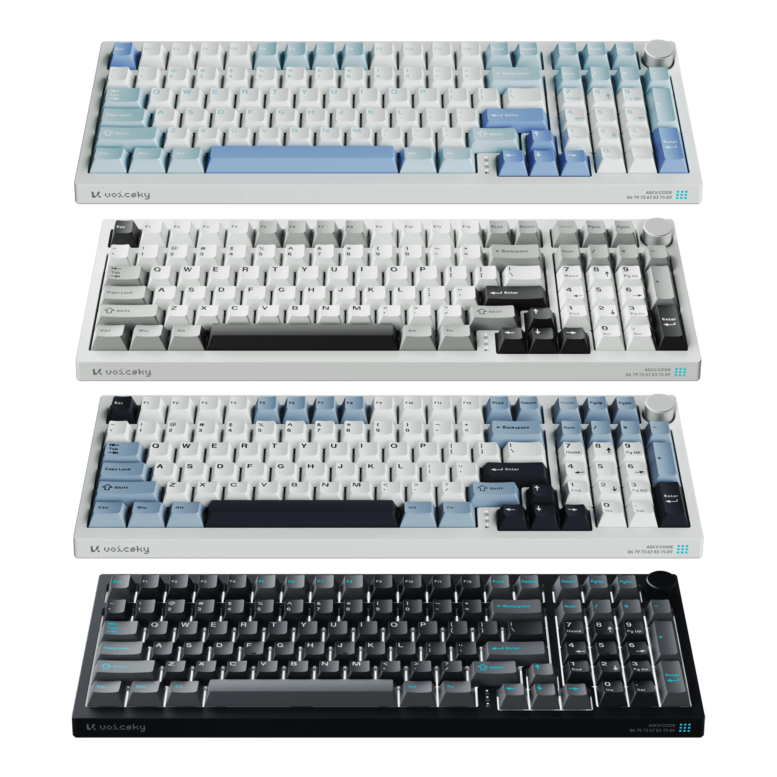 VOICSKY Pulse 96 Wireless Mechanical Keyboard With Gasket Mount | VOICSKY CLOUDY - Bouncy & Tactile Switches - Image 2