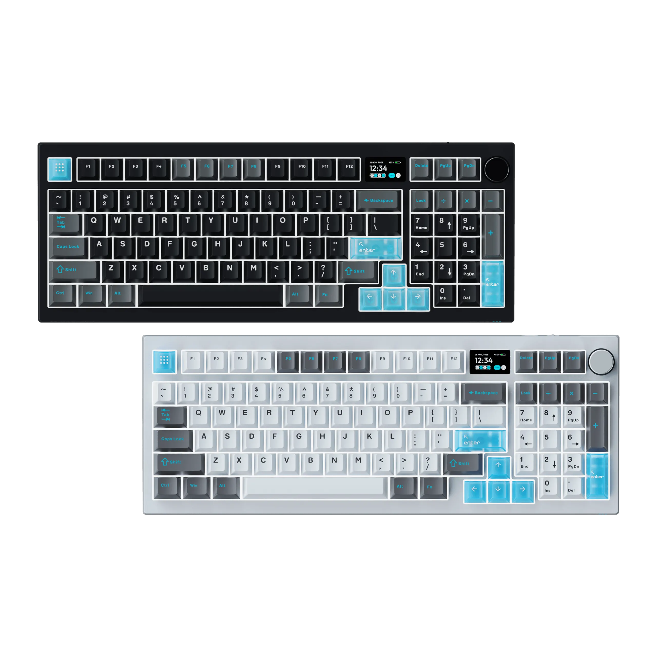 VOICSKY Echo 96 Wireless Mechanical Keyboard With Dynamic Screen - VOICSKY TONE - Silent & Linear Switches | VOICSKY CLOUDY - Bouncy & Tactile Switches