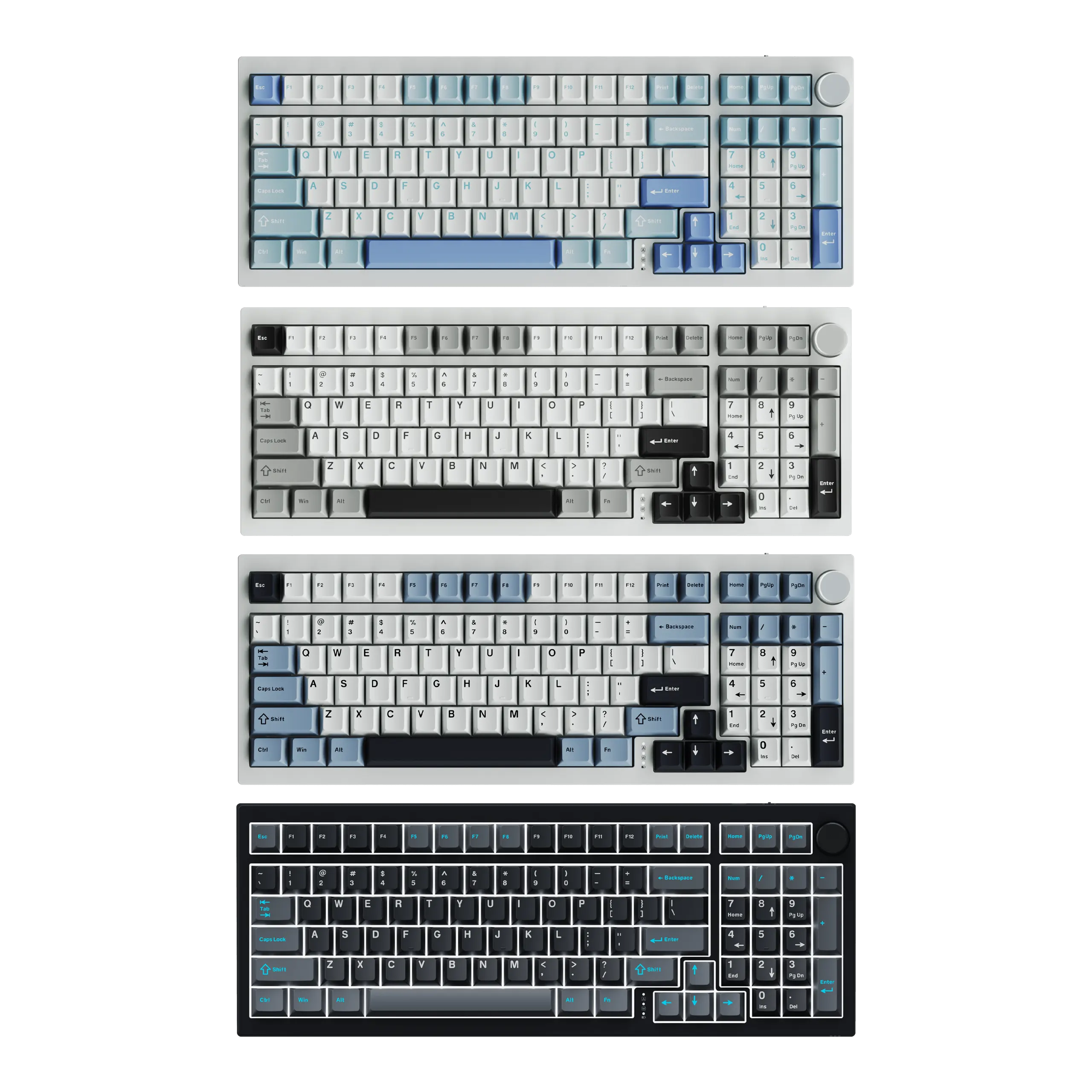 VOICSKY Pulse 96 Wireless Mechanical Keyboard With Gasket Mount | VOICSKY CLOUDY - Bouncy & Tactile Switches