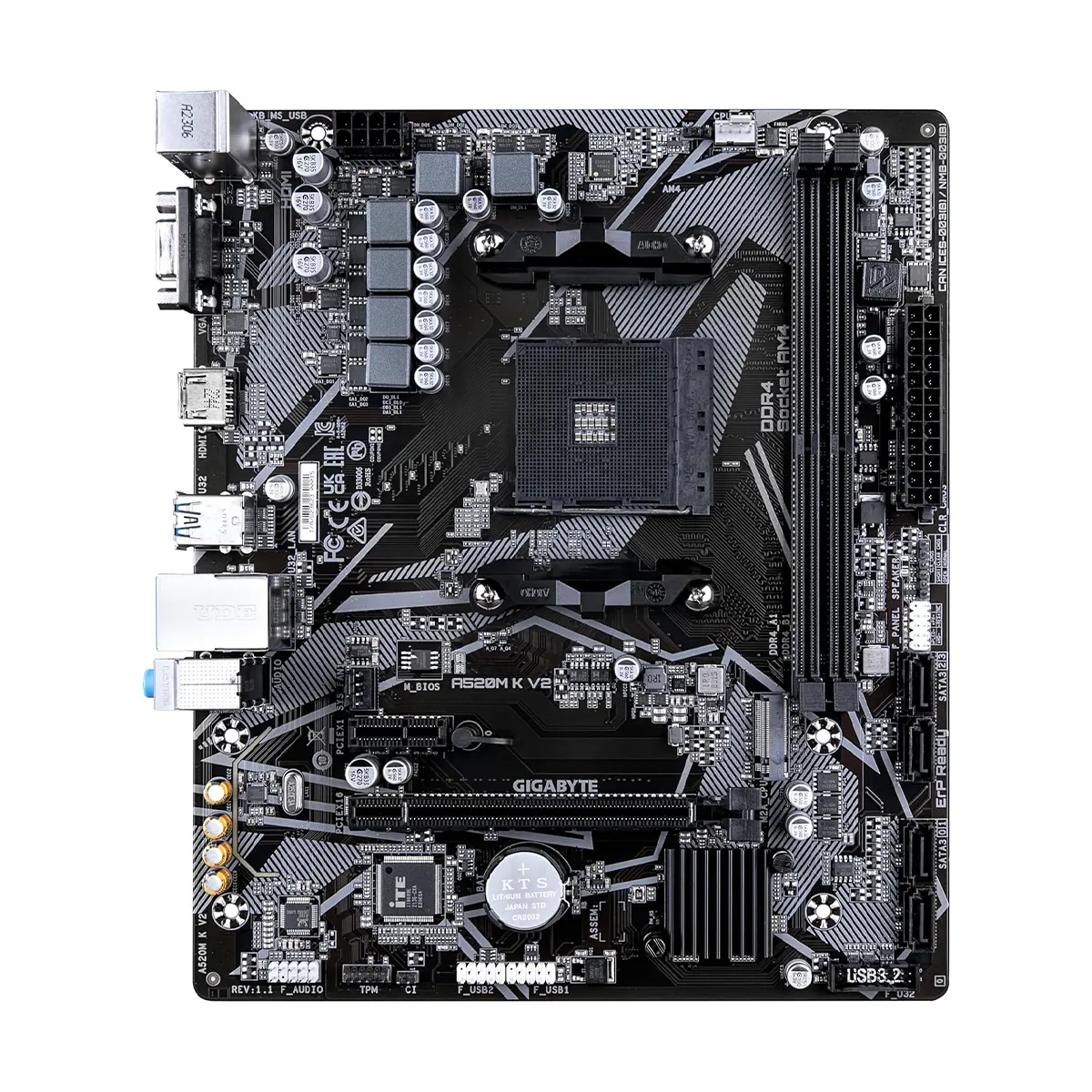 GIGABYTE A520M K V2 DDR4 MATX Motherboard - Image 2