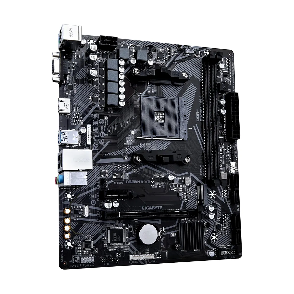 GIGABYTE A520M K V2 DDR4 MATX Motherboard - Image 3