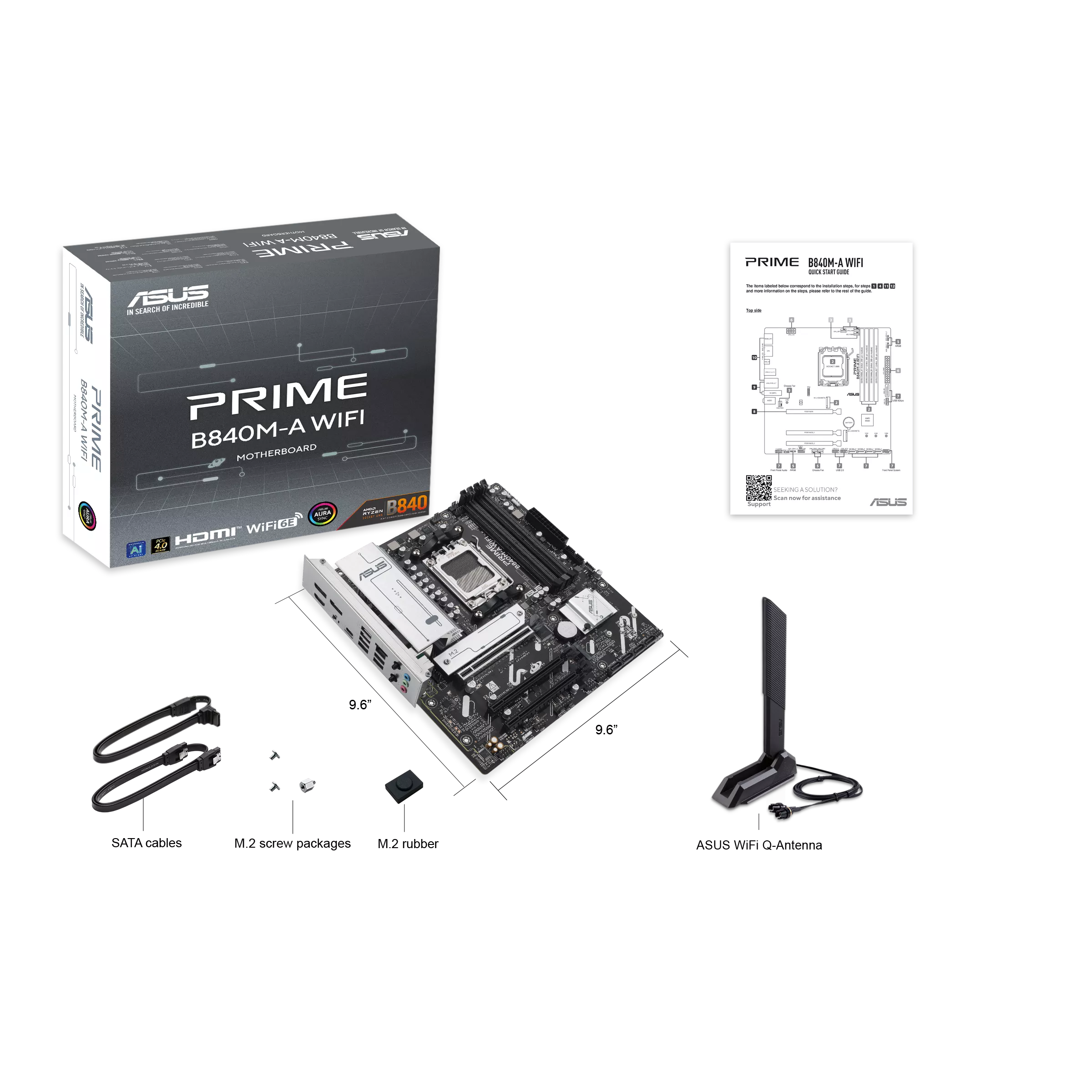 ASUS PRIME B840M-A WIFI MATX Motherboard - Image 8