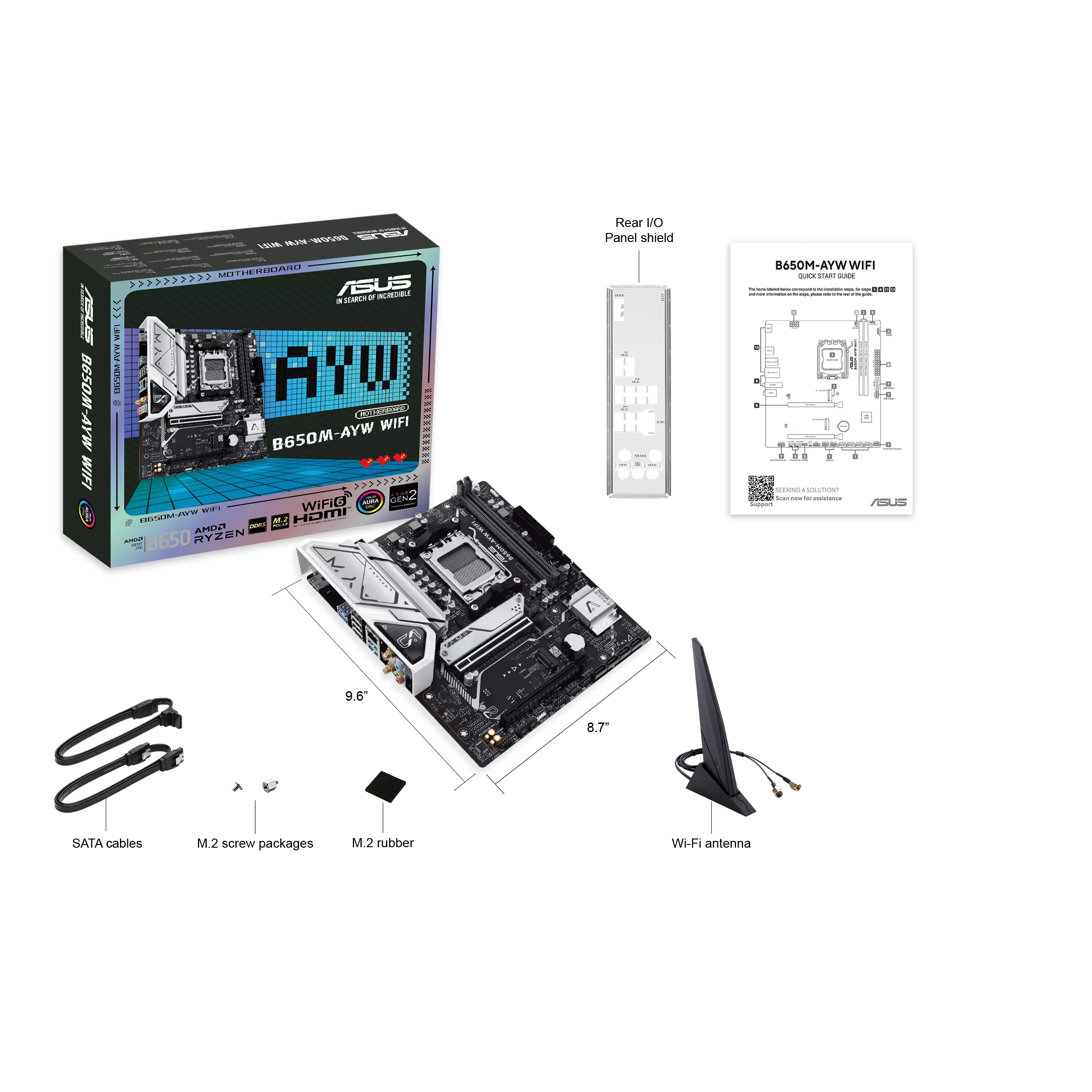 ASUS B650M-AYW WIFI MATX Motherboard - Image 8