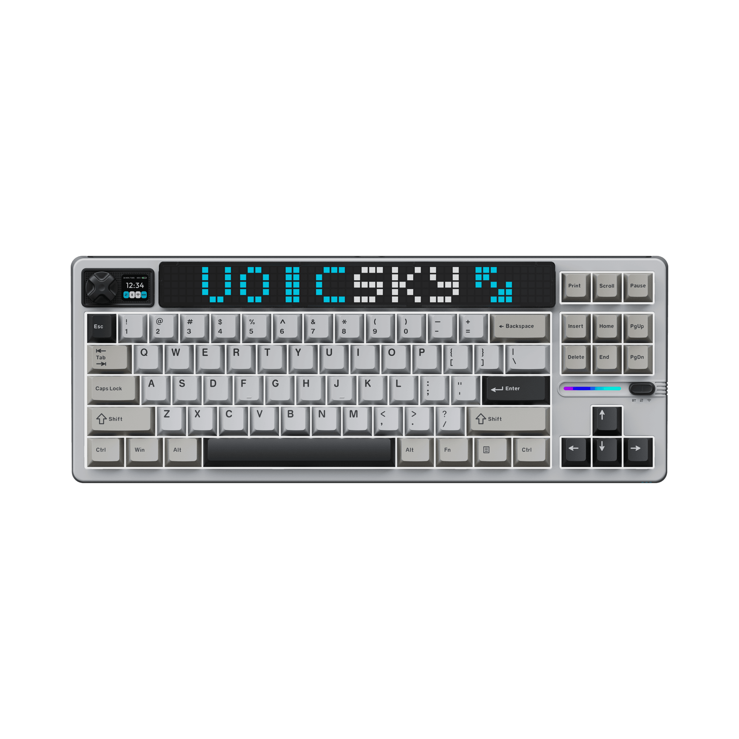 VOICSKY Atmos 87 Pixel Dynamic Screen Wireless Mechanical Keyboard With Gasket Mount | VOICSKY CLOUDY - Bouncy & Tactile Switches - Image 7