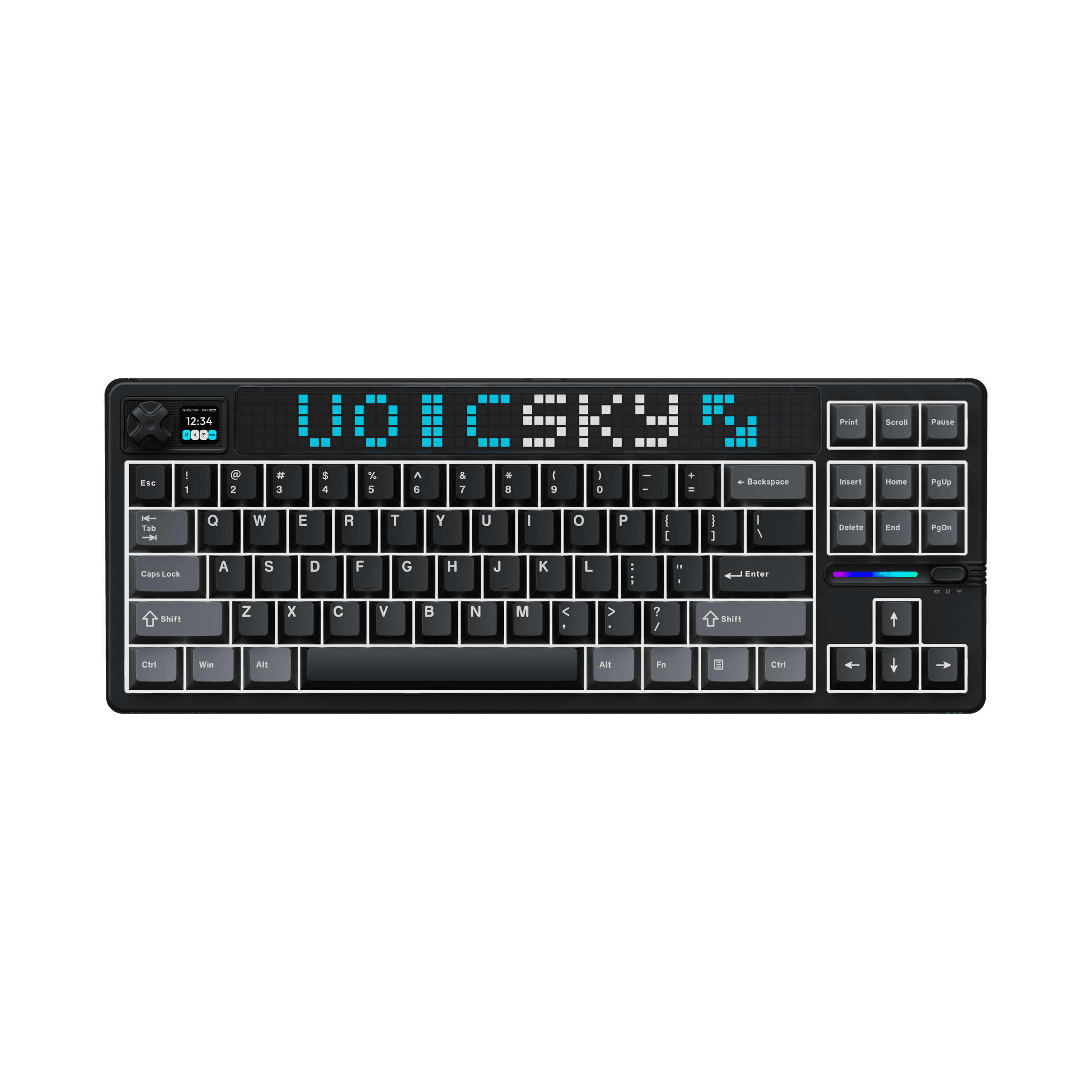 VOICSKY Atmos 87 Pixel Dynamic Screen Wireless Mechanical Keyboard With Gasket Mount | VOICSKY CLOUDY - Bouncy & Tactile Switches - Image 6