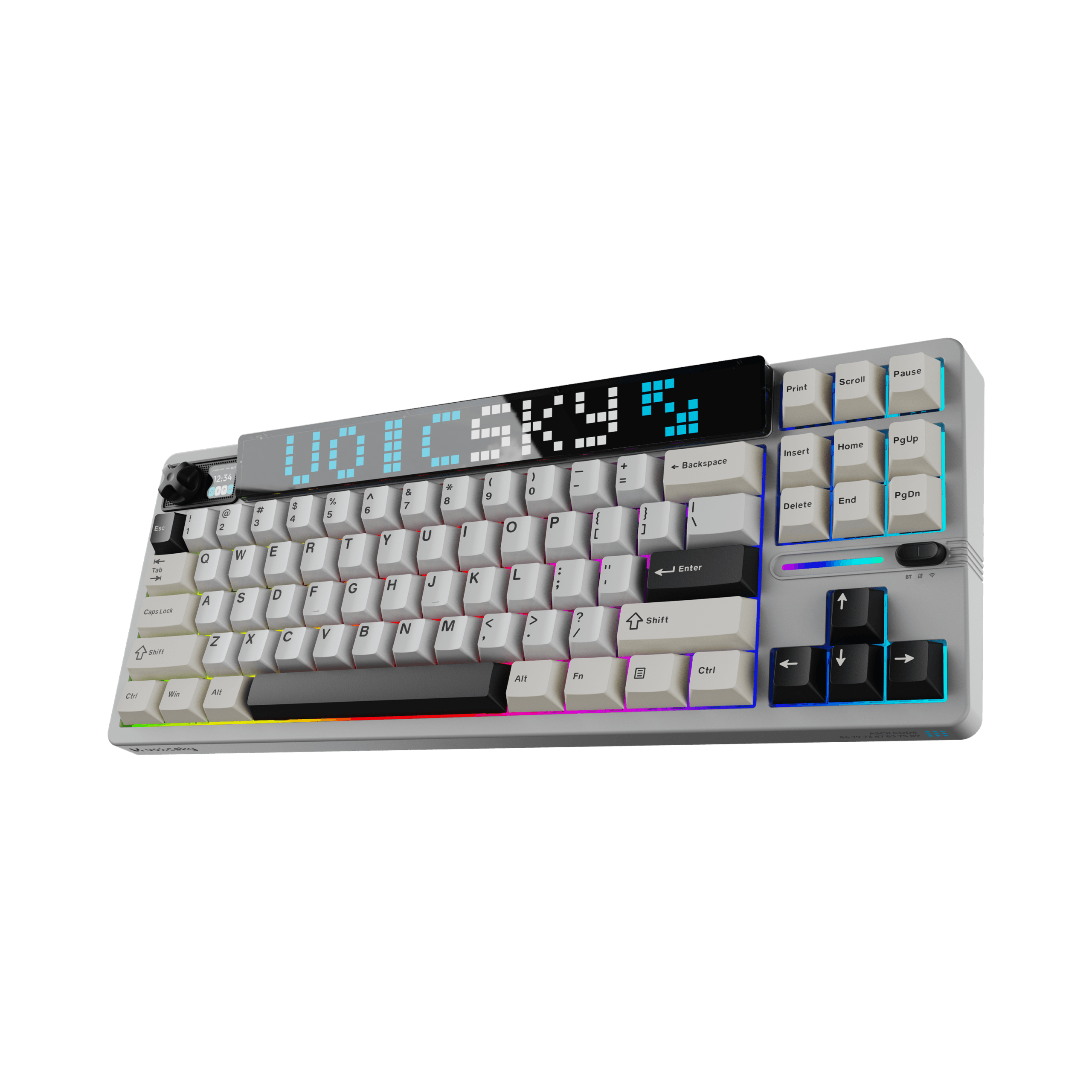 VOICSKY Atmos 87 Pixel Dynamic Screen Wireless Mechanical Keyboard With Gasket Mount | VOICSKY CLOUDY - Bouncy & Tactile Switches - Image 9