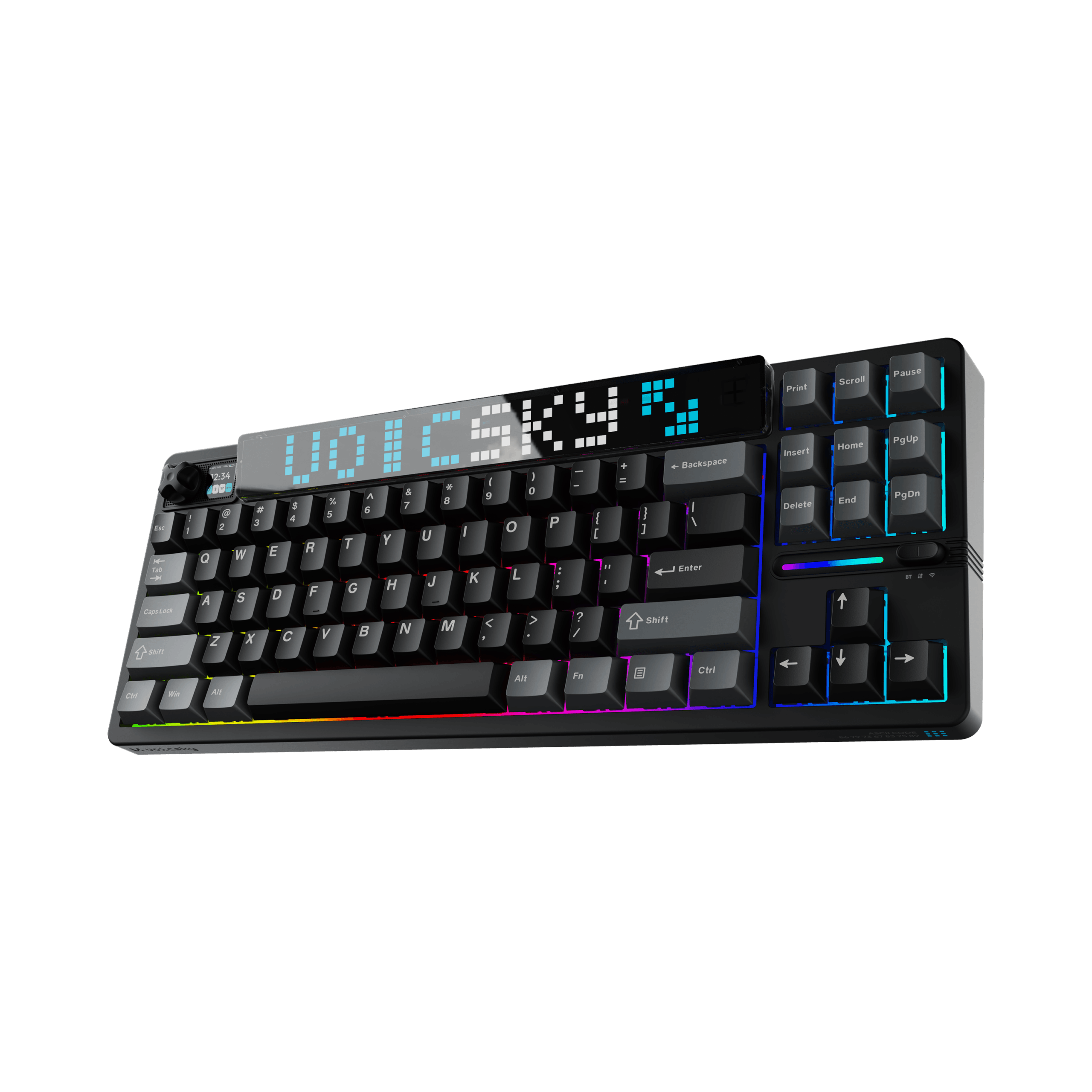VOICSKY Atmos 87 Pixel Dynamic Screen Wireless Mechanical Keyboard With Gasket Mount | VOICSKY CLOUDY - Bouncy & Tactile Switches - Image 8