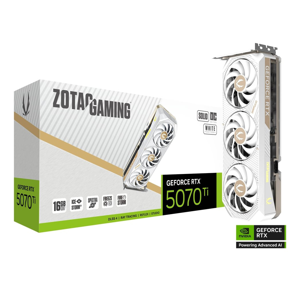 ZOTAC Gaming GeForce RTX 5070 Ti SOLID CORE OC White 16GB GDDR7 GPU - Image 7
