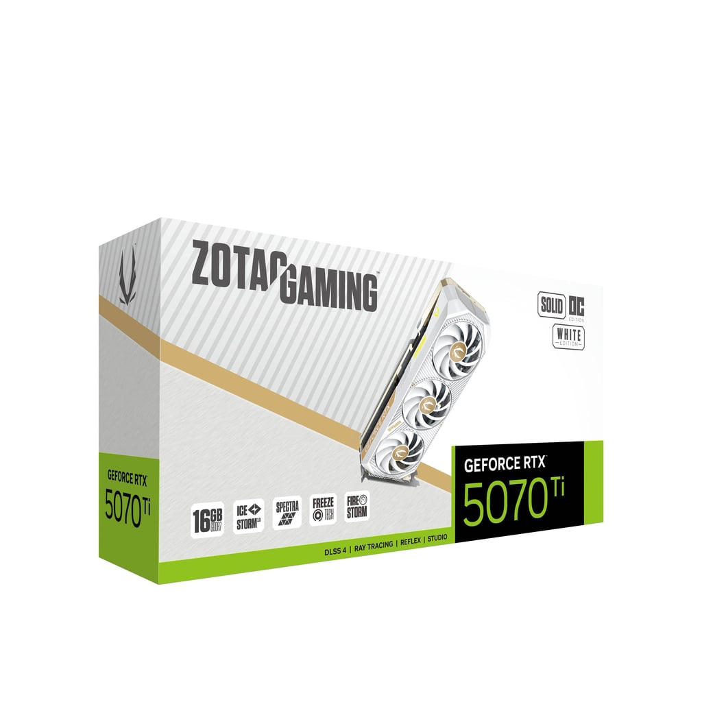 ZOTAC Gaming GeForce RTX 5070 Ti SOLID CORE OC White 16GB GDDR7 GPU - Image 8